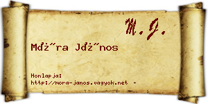Móra János névjegykártya