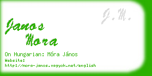 janos mora business card